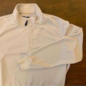 Carnoustie Tech Men’s Quarter Zip Pullover Sweater Size Large Off White Golf